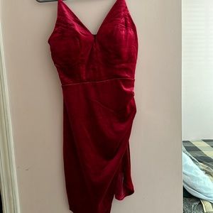 Short Red Velvet Dress